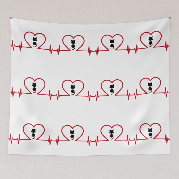 Item preview, Semicolon Cat (Heartbeat A) designed and sold by SimplyMe-Plus.
