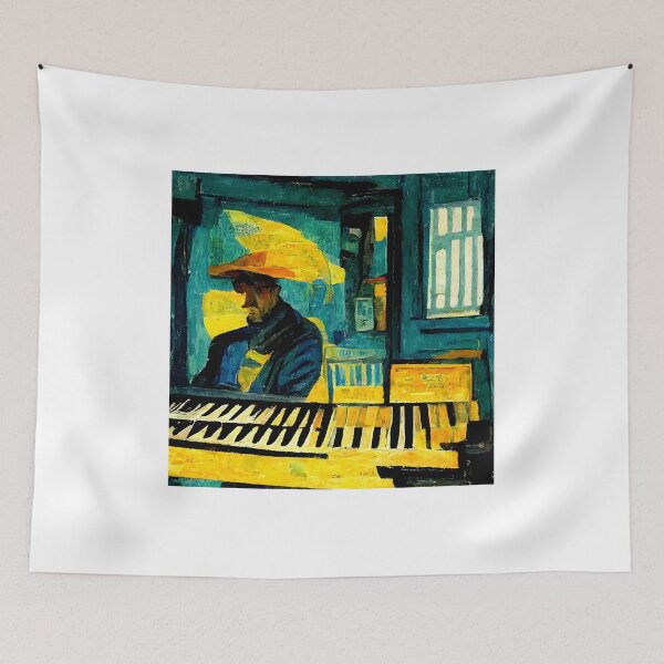 Artikelvorschau, Vincent Van Gogh spielt Klavier entworfen und verkauft von AIntelligentArt.