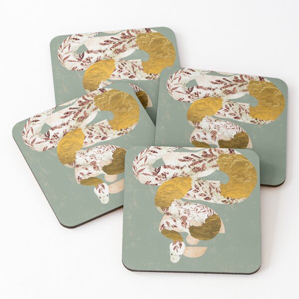 Item preview, Delft Porcelain Snake Negative Painting Sage Background designed and sold by Valerie Englehart.