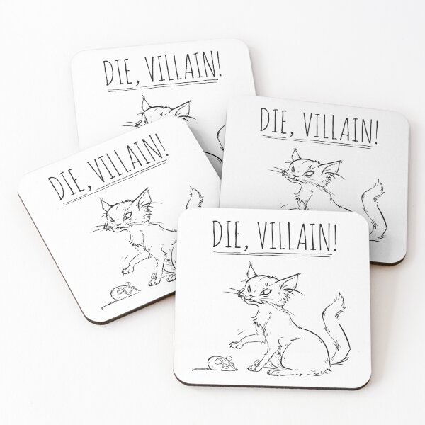 Item preview, "Die, Villain!" - virtuous kitten in epic battle designed and sold by MMMSdesigns.