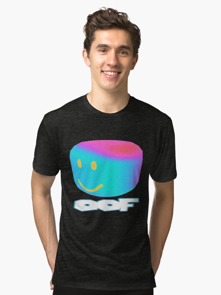 Oof Wave Tri Blend T Shirt By Colonelsanders - roblox death sound vaporwave s pattern t shirt men clothing