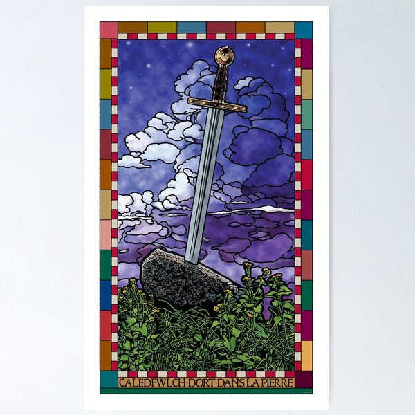 Item preview, SWORD IN THE STONE WINDOW WITH BORDER designed and sold by WOOFANG.