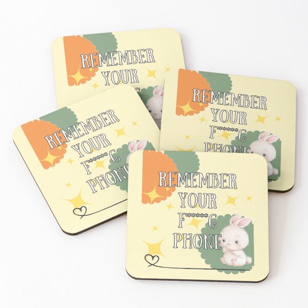 Item preview, Remember Your F*****g Phone! - Cute Rabbit Bunny designed and sold by Lindaco.