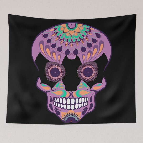 Item preview, Colorful Mexican skull Dia de los muertos designed and sold by Anakathrin.