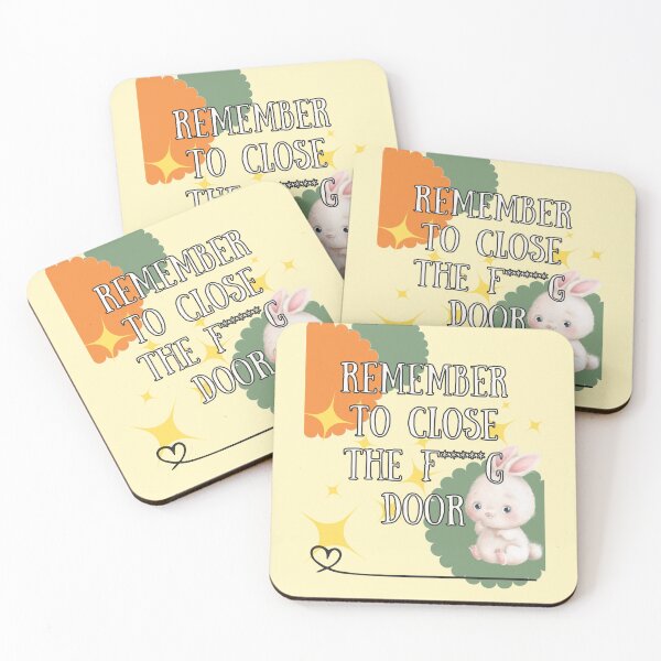 Item preview, Remember to Close the F*****g Door! - Cute Rabbit Bunny designed and sold by Lindaco.