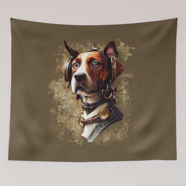 Item preview, Steampunk Steam Punk Dog K9 Canine Steambag Victorigoth Dieselpunk Vintage Retro designed and sold by PHZTees.