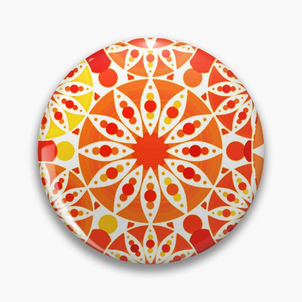 Item preview, Mandala Pattern, Coral Orange and Gold designed and sold by Marymarice.