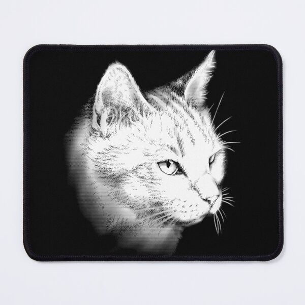 Item preview, British shorthair cat portrait (for dark products) designed and sold by MMMSdesigns.