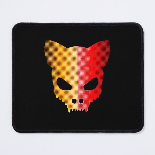Item preview, Devil-Cat Skull In Red And Yellow Halftones designed and sold by sleepingdogprod.