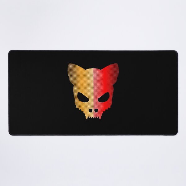 Item preview, Devil-Cat Skull In Red And Yellow Halftones designed and sold by sleepingdogprod.