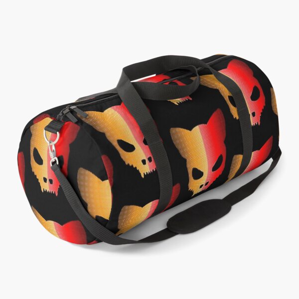 Item preview, Devil-Cat Skull In Red And Yellow Halftones designed and sold by sleepingdogprod.