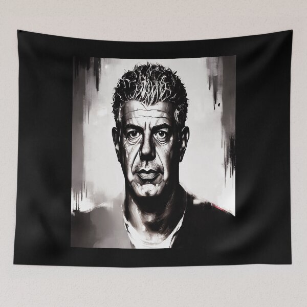 Item preview, Anthony Bourdain - Portrait in Grey designed and sold by Splatter-arts.