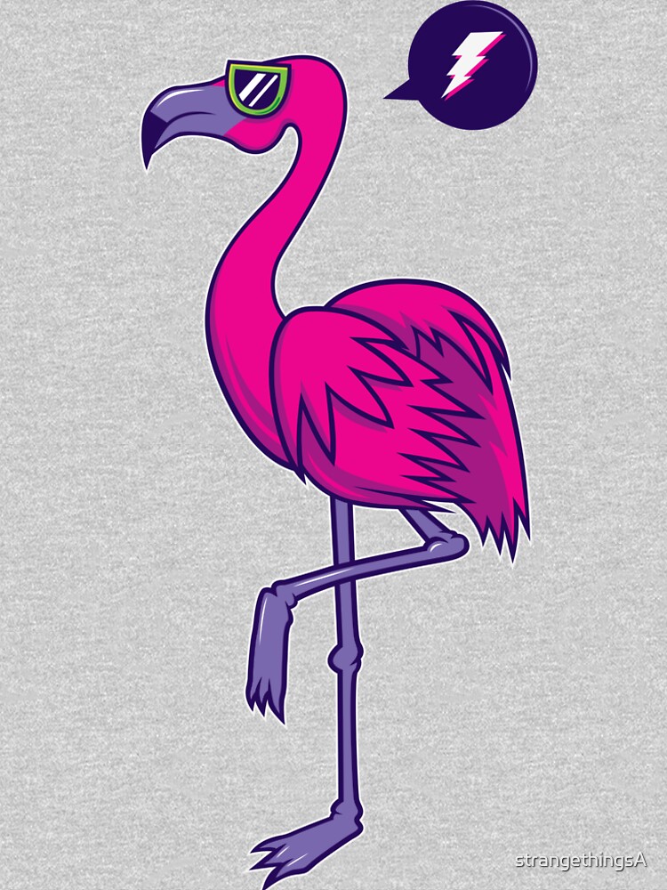 Thumbnail 4 of 4, Premium T-Shirt, Electric Flamingo designed and sold by strangethingsA.
