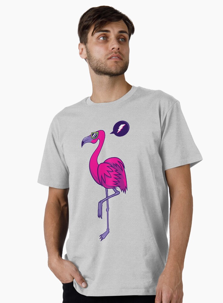 Thumbnail 1 of 4, Premium T-Shirt, Electric Flamingo designed and sold by strangethingsA.