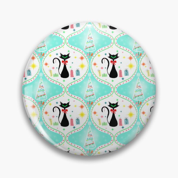 Item preview, Retro Christmas Siamese Cat Ogee Pattern designed and sold by daphsam.