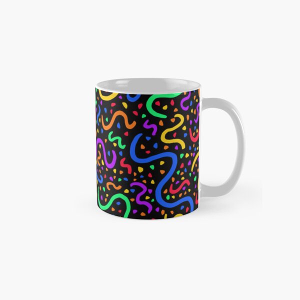 Celebrate Confetti - Retro Black Classic Mug