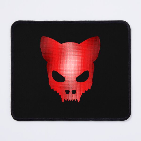 Item preview, Devil-Cat Skull In Red Halftones designed and sold by sleepingdogprod.