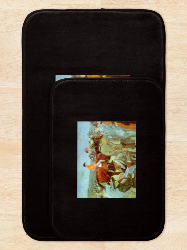 Thumbnail 5 of 6, Bath Mat, 'At The Races' by Forain (Reprint) designed and sold by Classic Visions Gallery.