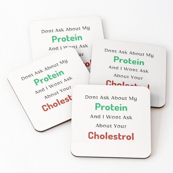 Item preview, Dont Ask About My Protein And I Wont Ask About Your Cholestrol / World Vegetarian Day - Funny and cute T-Shirts Quotes designed and sold by Designspot2020.