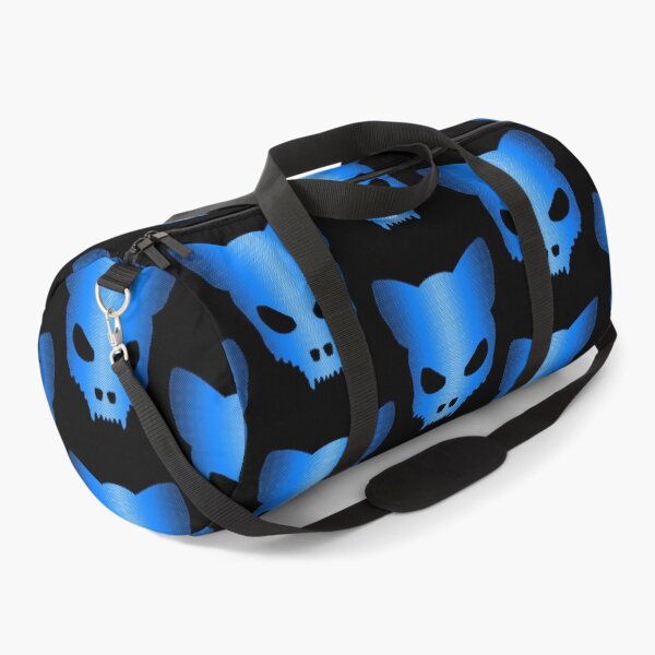 Item preview, Devil-Cat Skull In Blue Halftones designed and sold by sleepingdogprod.