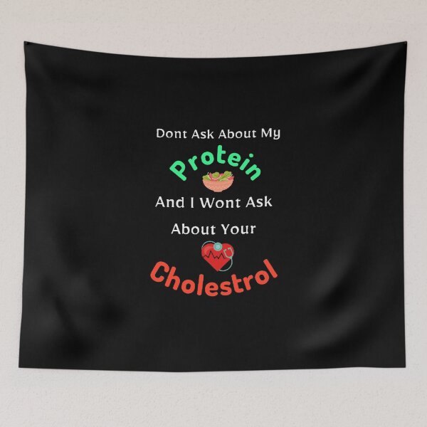 Item preview, Dont Ask About My Protein And I Wont Ask About Your Cholestrol / World Vegetarian Day - Funny and cute T-Shirts Quotes designed and sold by Designspot2020.