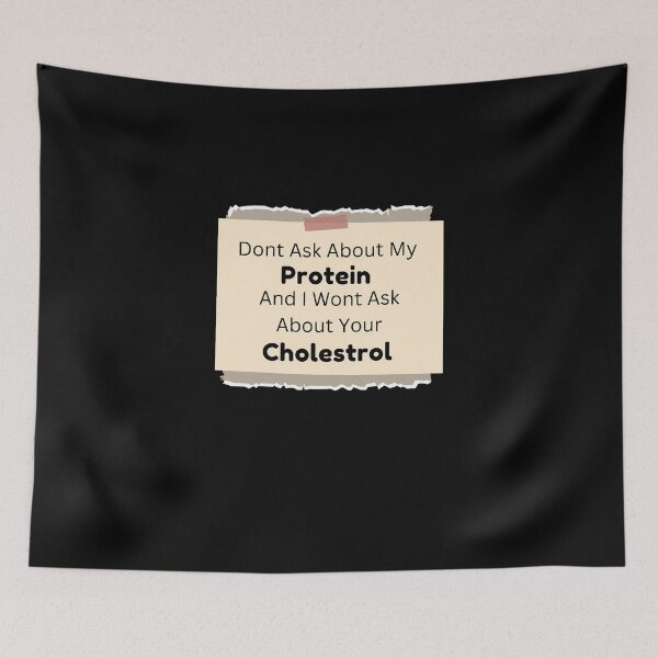 Item preview, Dont Ask About My Protein And I Wont Ask About Your Cholestrol / World Vegetarian Day - Funny and cute T-Shirts Quotes designed and sold by Designspot2020.