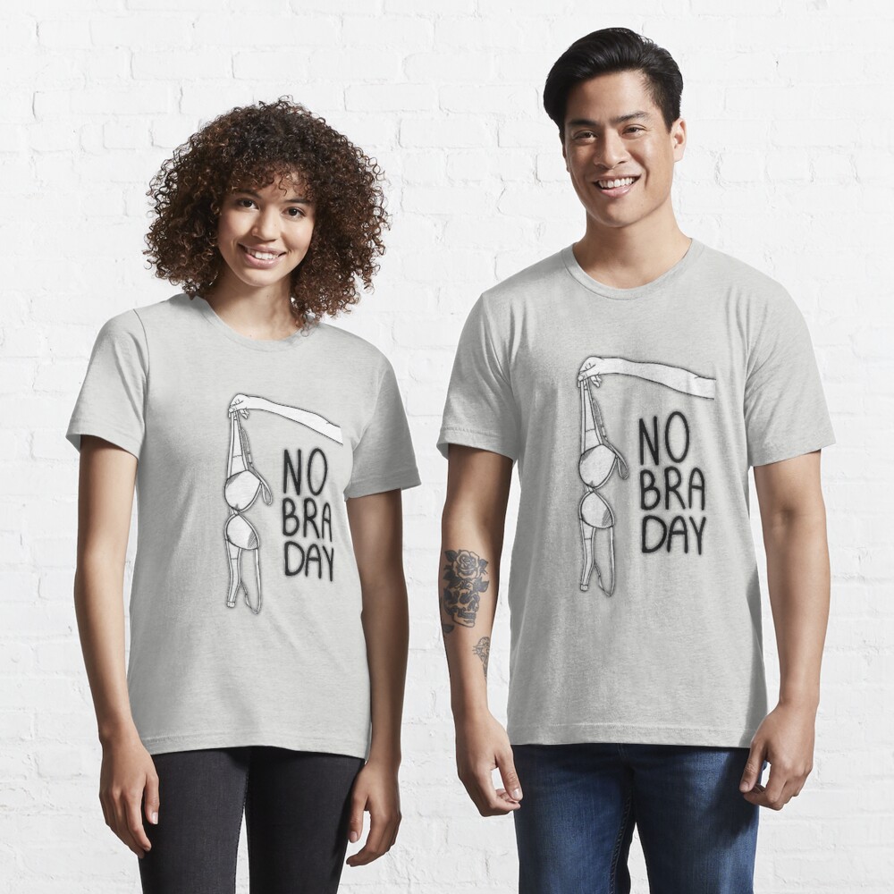 National No Bra Day" T-shirt Sale by vaske-bros | Redbubble | national no bra day t-shirts - no bra t-shirts - no bra challange t-shirts