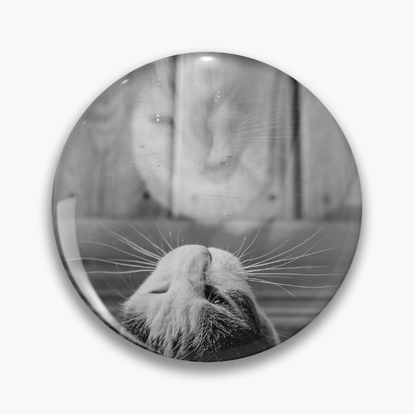 Item preview, Cat Looking Out Window Black And White Reflection Cutest Cat Pics designed and sold by CutestCatPics.