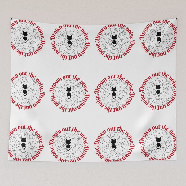 Item preview, Semicolon Cat (Drown out the noise. A) designed and sold by SimplyMe-Plus.