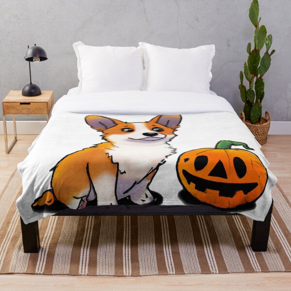 Artikelvorschau, Corgi-Kürbislaterne entworfen und verkauft von Corgitude Stickers.