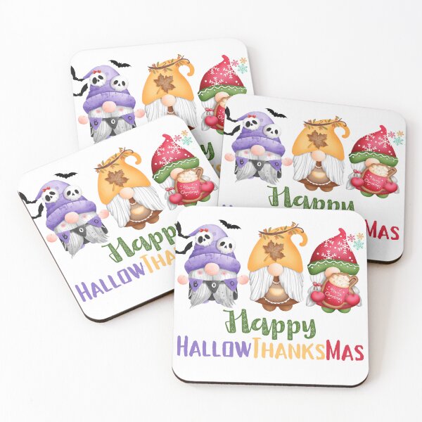 Item preview, Happy HallowThanksMas Gnomes designed and sold by LunaticArtWork.