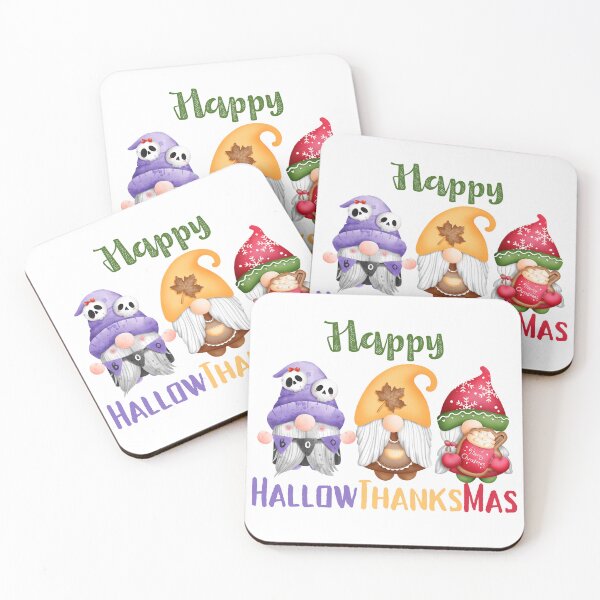 Item preview, Happy HallowThanksMas Gnomes designed and sold by LunaticArtWork.