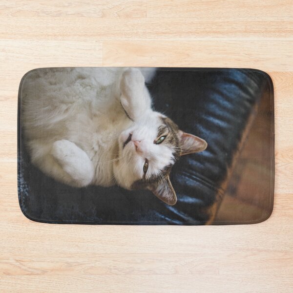 Item preview, Cat Lying On Back On Leather Couch Cutest Cat Pics designed and sold by CutestCatPics.