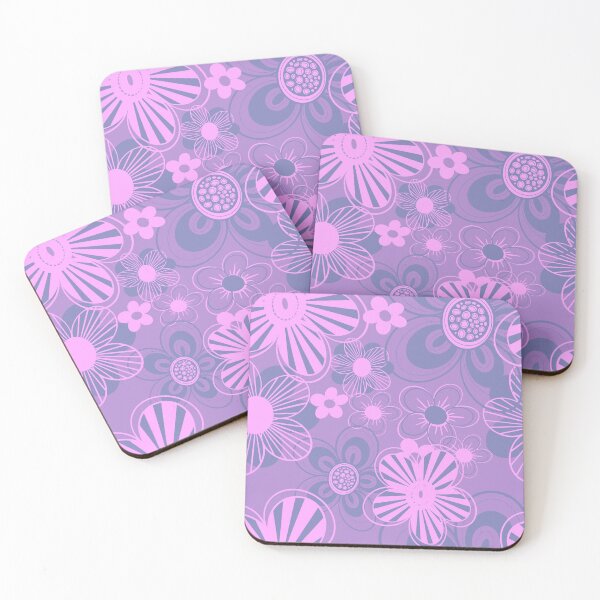 Item preview, Funky retro purple floral design designed and sold by LaBellCreative.