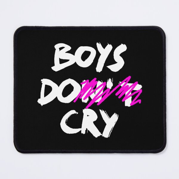 Item preview, BOYS DO CRY / BOYS DON'T CRY / Cool and Funny quotes white designed and sold by DRK7DSGN.