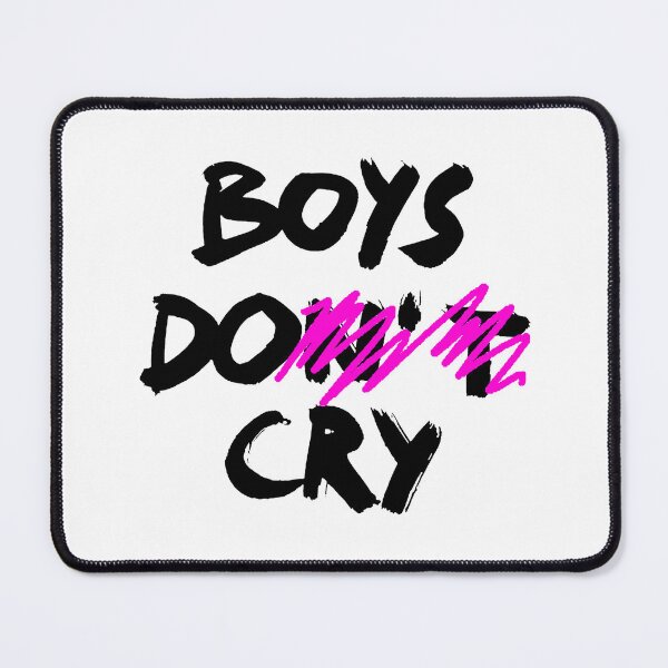 Item preview, BOYS DO CRY / BOYS DON'T CRY / Cool and Funny quotes black designed and sold by DRK7DSGN.