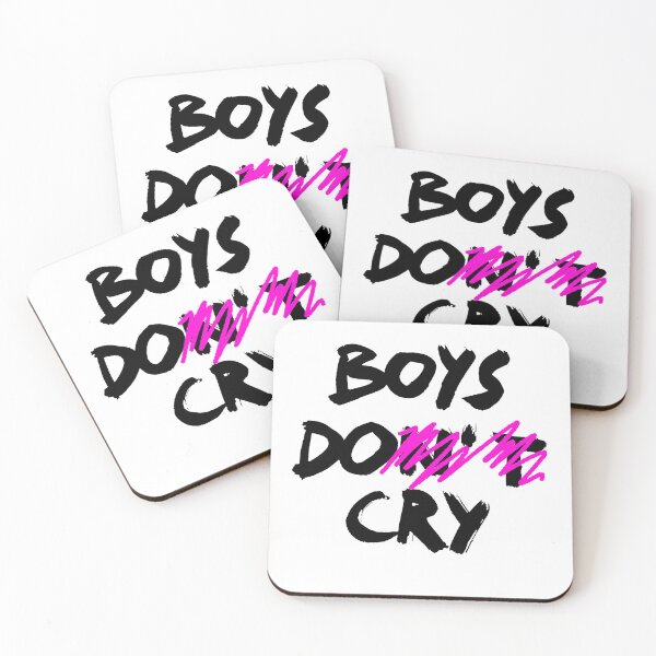 Item preview, BOYS DO CRY / BOYS DON'T CRY / Cool and Funny quotes black designed and sold by DRK7DSGN.