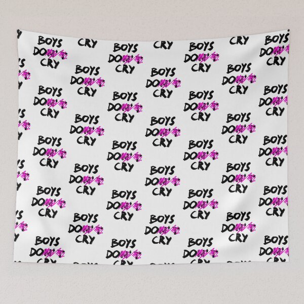 Item preview, BOYS DO CRY / BOYS DON'T CRY / Cool and Funny quotes black designed and sold by DRK7DSGN.