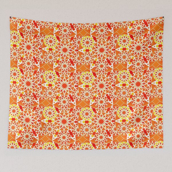 Item preview, Mandala Pattern, Coral Orange and Gold designed and sold by Marymarice.