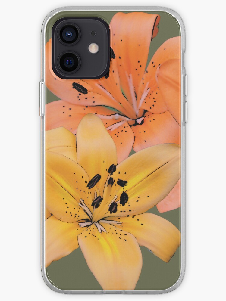 Funda de iPhone «Arte magnífico de la foto de la flor del lirio de tigre  amarillo y anaranjado.» de naturematters | Redbubble