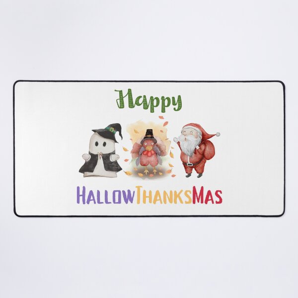 Item preview, Happy HallowThanksMas Boo Turkey Santa designed and sold by LunaticArtWork.