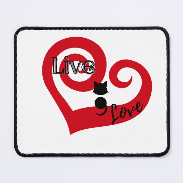 Item preview, Semicolon Cat (Live Love Spiral Heart A) designed and sold by SimplyMe-Plus.
