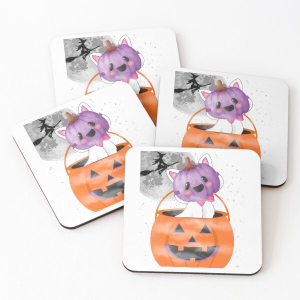 Item preview, Spooky Pumpkin Faced Halloween Kitty designed and sold by GarnersDesigns.