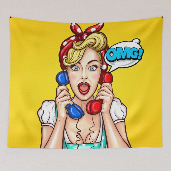 Item preview, Woman Flour Bread pop art designed and sold by MyWololo.