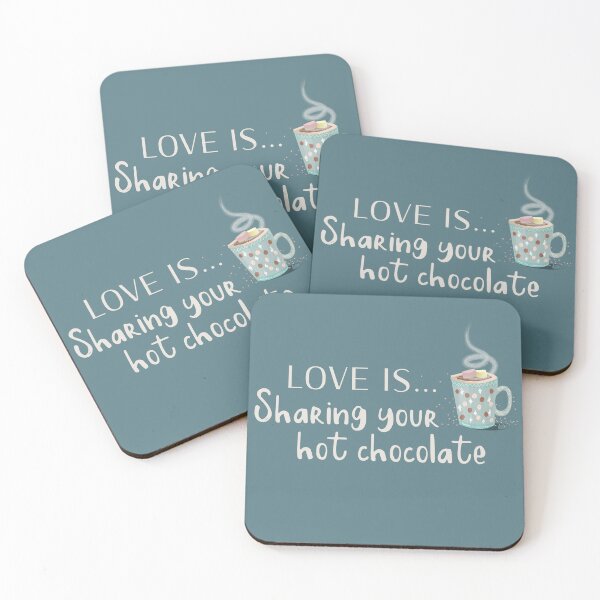 Item preview, Cute love is sharing your hot chocolate.  Caroline Laursen Original designed and sold by Caroline Laursen.