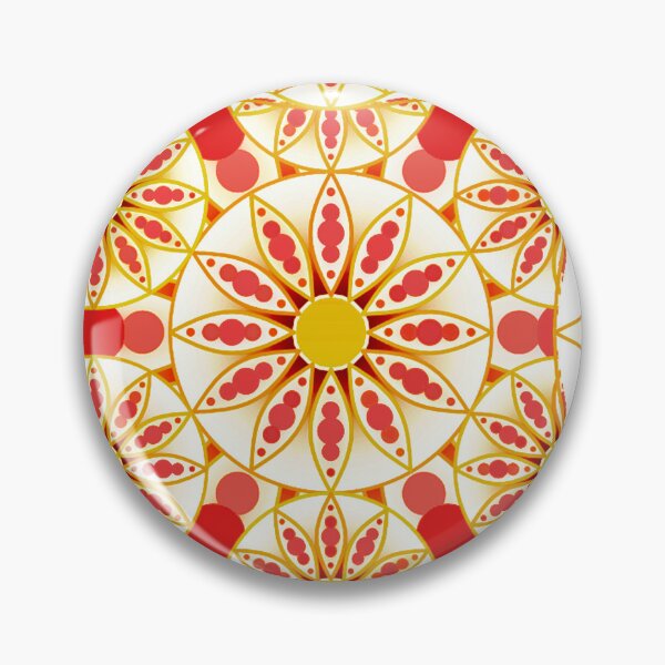 Item preview, Mandala Pattern, Brick Red, Rust, Gold designed and sold by Marymarice.