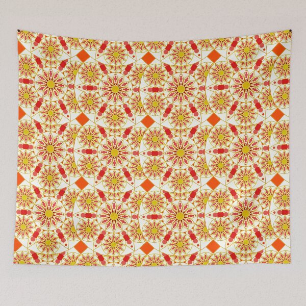 Item preview, Mandala Pattern, Brick Red, Rust, Gold designed and sold by Marymarice.