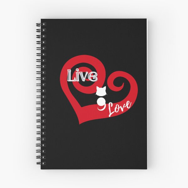 Item preview, Semicolon Cat (Live Love Spiral Heart B) designed and sold by SimplyMe-Plus.