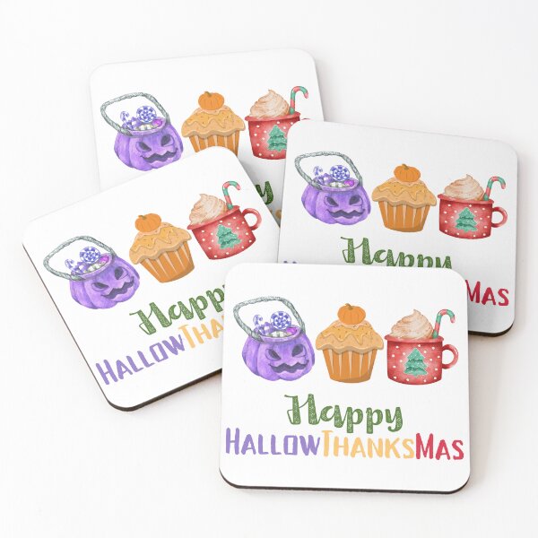 Item preview, Happy HallowThanksMas  designed and sold by LunaticArtWork.