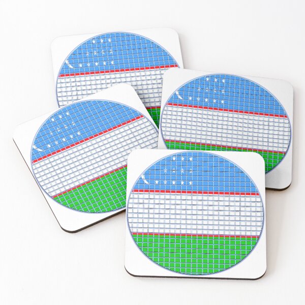 Item preview, Uzbekistan Flag Rounded - Squares Pixel  designed and sold by MoonElite.